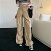 Женские свободные брюки с высокой талией для отдыха и спорта, широкие брюки на весну и лето
