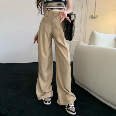 Женские свободные брюки с высокой талией для отдыха и спорта, широкие брюки на весну и лето