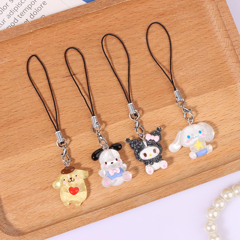 Подвеска для телефона Sanrio Melody Cinnamoroll Брелок-шнурок Kuromi Сумка-подвеска Hello Kitty Подвесное украшение на веревке