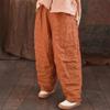 Women Vintage Wide Leg Pants Elastic Waist Solid Color Trouser Spring Casual Soft Women Long Pants