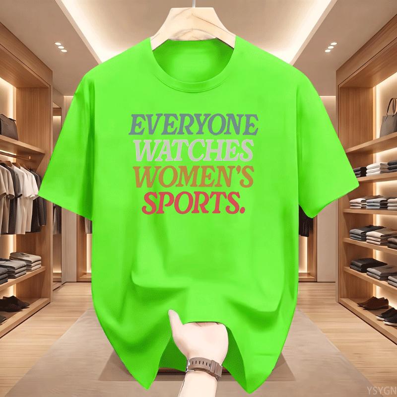 Everyone Watches Unisex Sports T Shirt Sports Tee Feminist Graphic Tshirts Short Sleeve Tshirt Youth Tee Streetwear Clothing Tops
