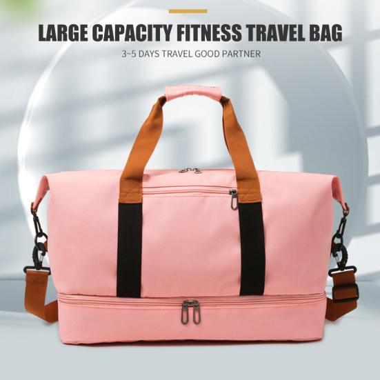 Дорожная сумка Раздельное хранение сухих и влажных вещей Расширяемое отделение Большая вместимость Регулируемый ремень Ручная кладь Спортивная сумка для пляжа Деловая сумка