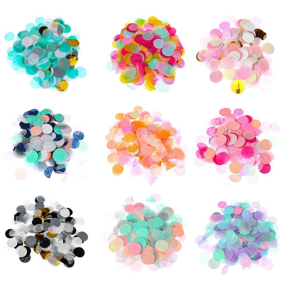 Decor Wedding Pink Dots Mixed Colors Party Decorations Filling Balloons Confetti Tissue Paper Round