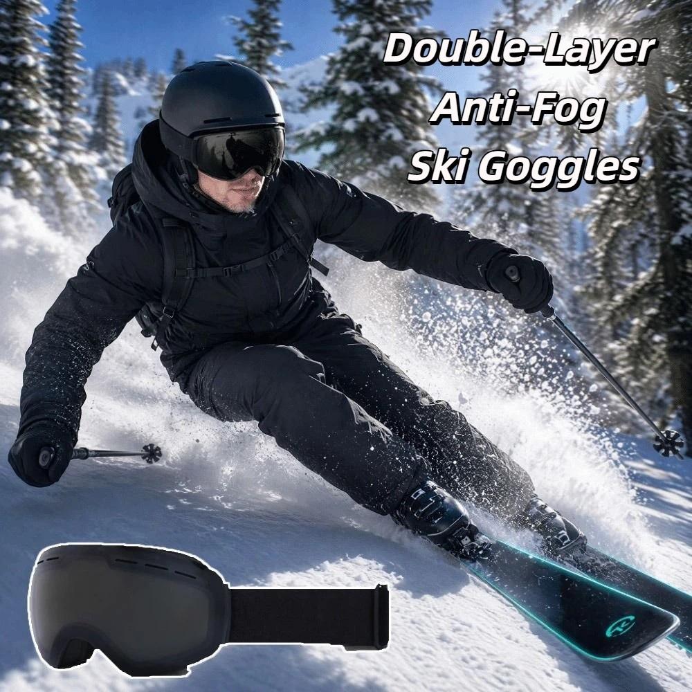 Big Ski Mask Magnetic Clip-On Goggles Double Layers Snow Goggles Outdoor Snow Gear