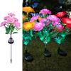 Solar Flower Lights Easy To Install All-weather Outdoor Blooming Flowers Lights Waterproof Decor Night Lights for Lawn Yard Patio Pathway