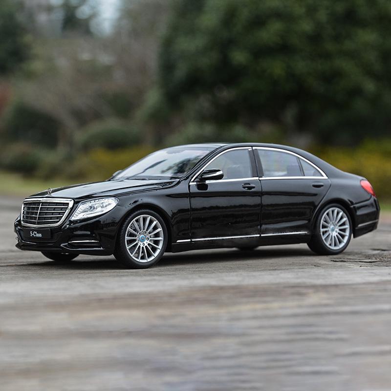 Welly 1/24 Mercedes-Benz S-Class S500 Модель автомобиля из сплава Литой металлический игрушечный транспорт Модель автомобиля Высокая симуляция Коллекция Детские подарки
