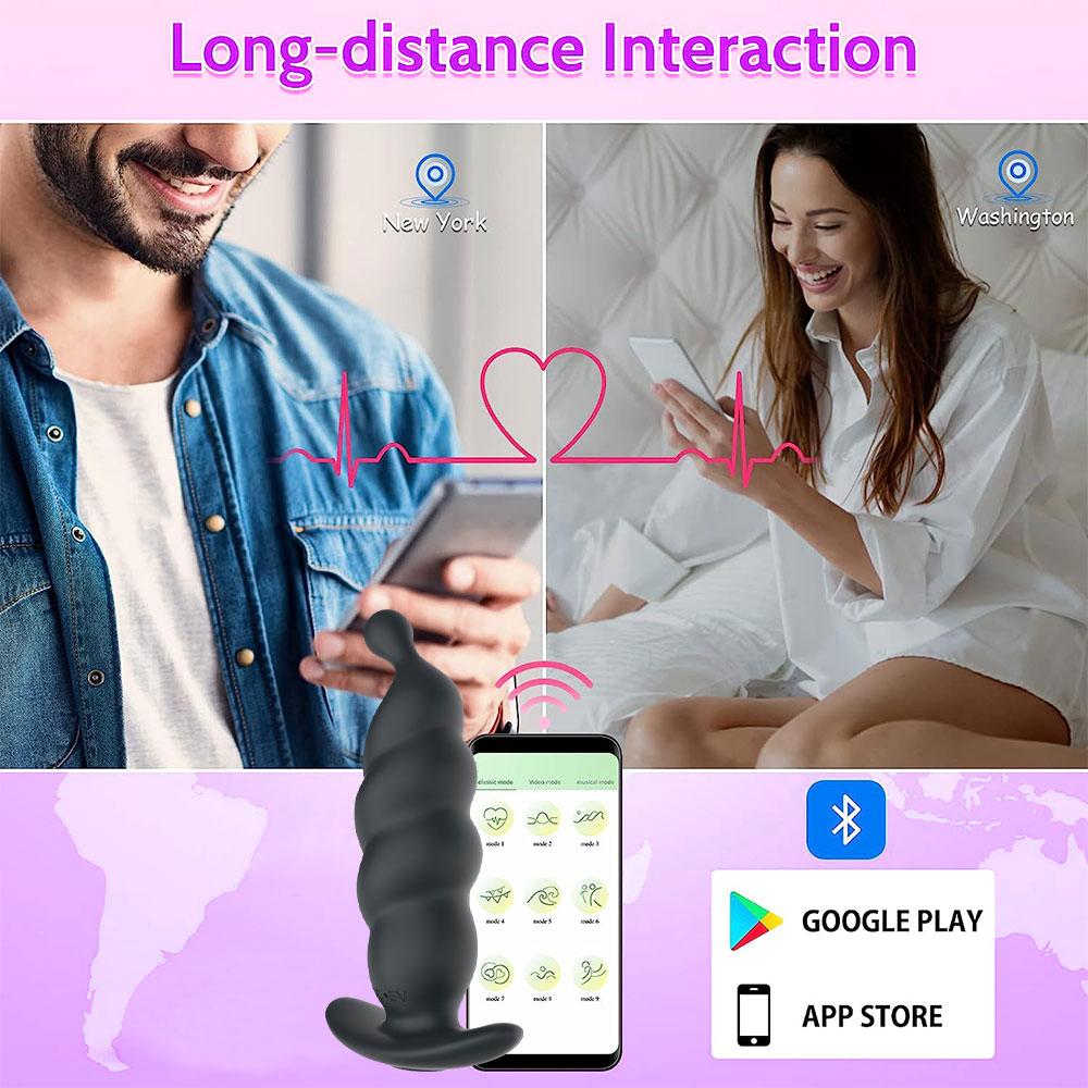Беспроводное управление через приложение Анальный вибратор Bluetooth Анальная пробка Мужской массажер простаты Женский мастурбатор Игрушки для взрослых для женщин мужчин геев