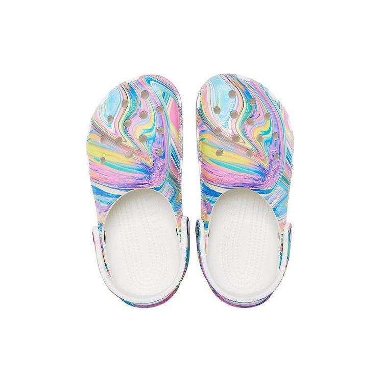 Crocs Classic Clog Futuristic Rendering Sports Slippers Unisex Footwear Blue Green 206868-928