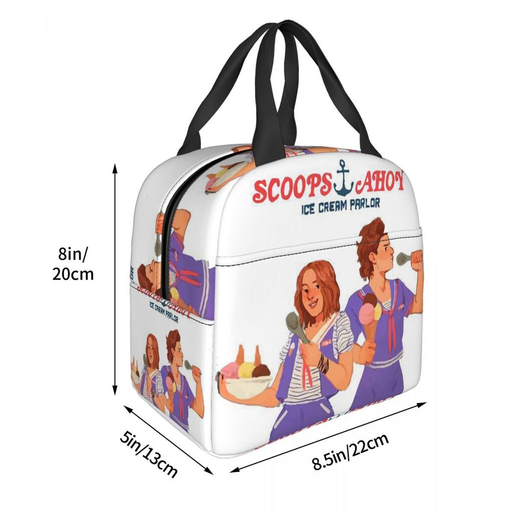 Dingus By Teeourguest Scoops Ahoy Insulated Lunch Bag for Kids School Cooler Thermal Food Box Tote Lunch Boxes Container