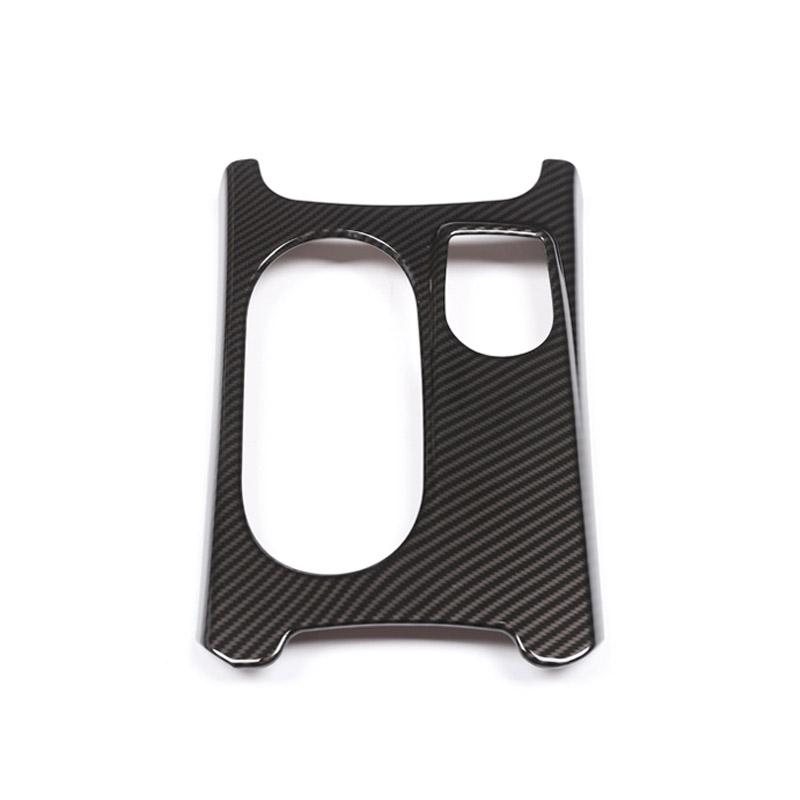For Mercedes Benz A GLA CLA Class W176 X156 C117 Car Carbon Fiber Texture Center Console Water Cup Holder Cover Trim