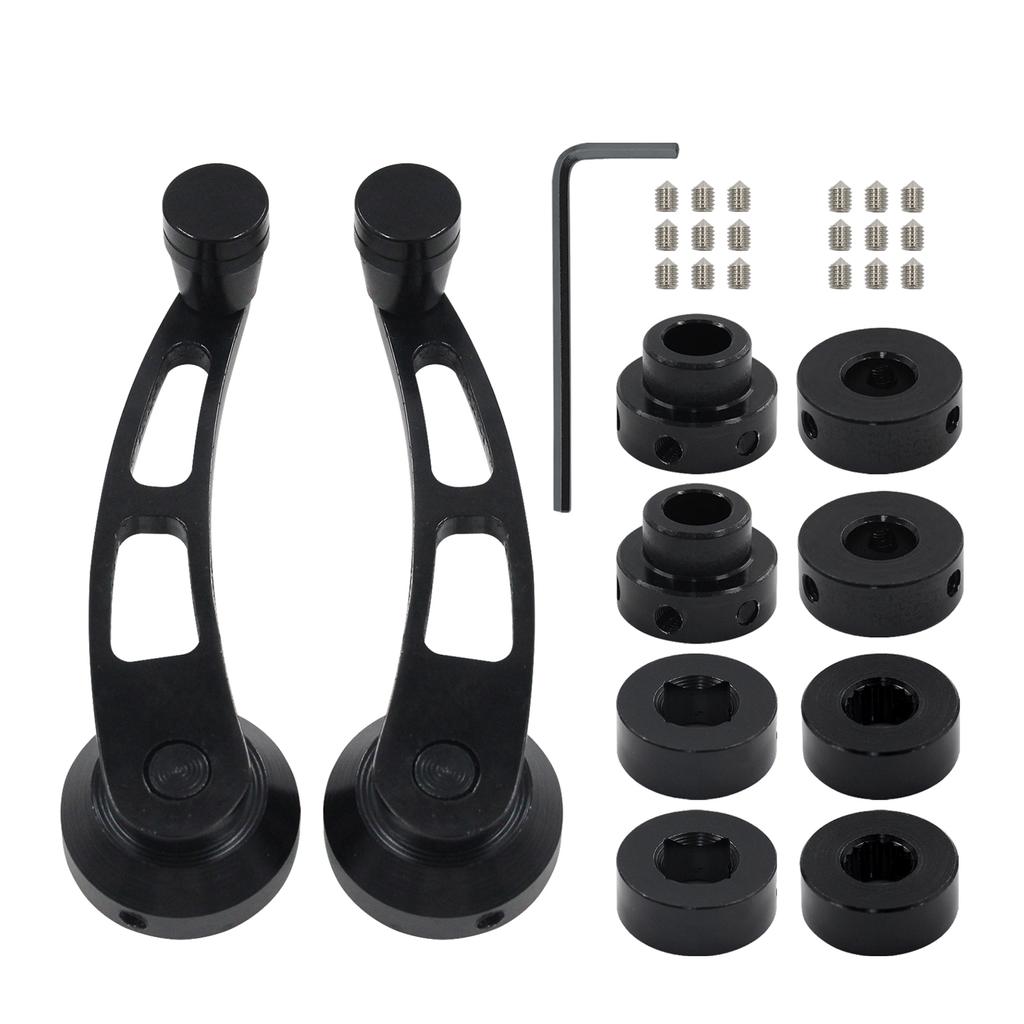 Window Crank Handle Winder Universal Car Wagon Door Window Crank Handle Winder 1 Pair Black