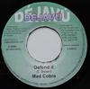 7-дюймовая пластинка MAD COBRA - Defend It DJV0012 D?Ява? 2001 Ямайка, использовано регги, ска и даб