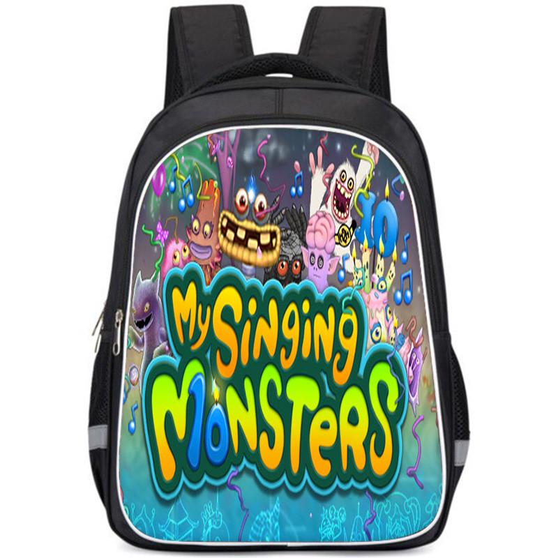 Прочный Нейлоновый Рюкзак My Singing Monsters с Яркими Принтами для Школьников