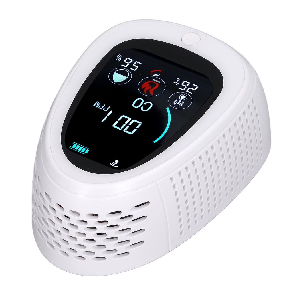 CO Alarm Detector Wifi Remote Control USB Charging Real Time Monitoring Smoke Detector with LCD