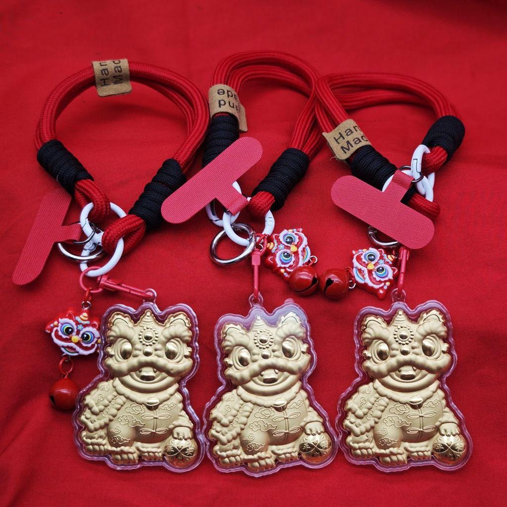 Подвеска-брелок «999 чистое золото Гочао Мир и Радость Лев» - Подарок ко Дню Независимости