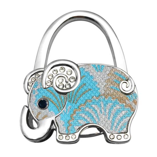 Elephant Handbag Hook Foldable Alloy Bag Hanger with Non-Slip Base Portable