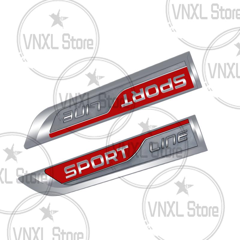 BATM9 Car-Styling Metal Sport Line Emblem Car Side Body Stickers For Skoda Kamiq Enyaq Combi Octavia Superb Elroq85 Karoq Kodiaq Rapid