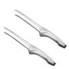 LLiKZio Stainless Steel Tongs for Yakiniku, Camping, BBQs, Condiments, Cooking, Frying, and Pasta (Set of 2) 24cm, Slim, Easy-Grip, Non-Slip Tips, Dis