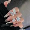 Super fairy summer sweet wind butterfly dancing ring female flower butterfly gradual change niche cold wind fashion index finger ring