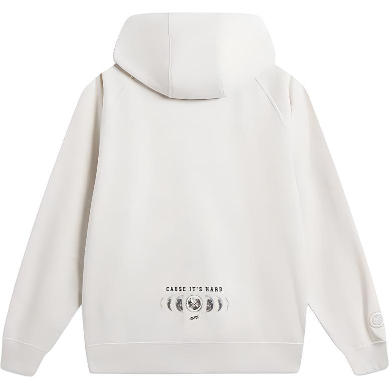 Подкладка Спортивный Повседневный Минималистичный Однотонный Худи Мужская Куртка Белая AWDV099-2