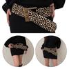 Animal Print Belt Trendsetting Leopard Wide Waistband Daily Use Waist Belt for Fashion Enthusiasts