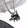 Ожерелье с подвеской в виде ножа и кошки, летние инновационные креативные нишевые хип-хоп-цепочки на ключицу, мужские и женские аксессуары