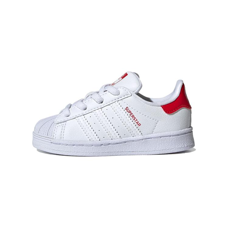 adidas Оригинальные Нескользящие Низкие Детские Кроссовки Белый Красный Для Младенцев И Малышей FW0825