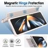 For Samsung Galaxy Z Fold 4 Lens Holder External Elastic Wristband 9H Tempered Glass Shell Film Integrated Phone Case