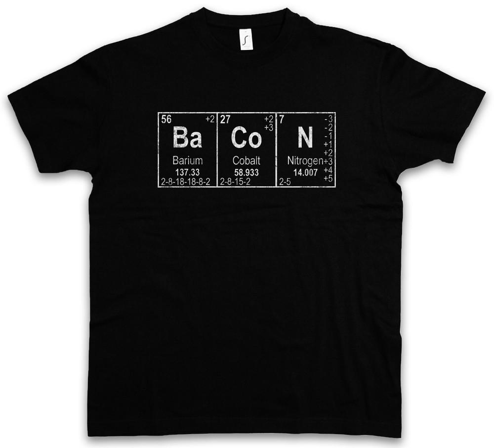Ba Co N I T-Shirt Bacon Addicted Love Fun Nitrogen Teacher Scientist Chemistry