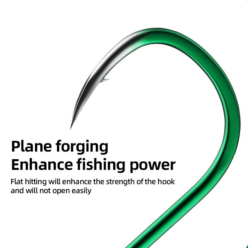 30 шт. наборы прочных рыболовных крючков – с зазубринами и со смещением для крупного леща/толстолобика