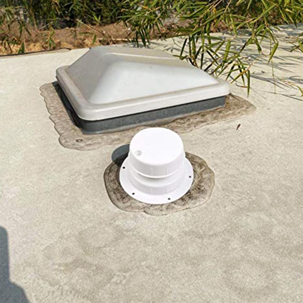 RV Plumbing Vent Cap Roof Cover for Trailer Camper Motorhome 1 To 2 3/8'' Roof Sewer Vent Cover Replacement RV Accessory
