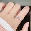 A Pink Heart Synthetic Zirconia Open Ring | Elegant and Lightly Luxurious, Cute and Hypoallergenic, High Quality, Women'S Party Jewelry