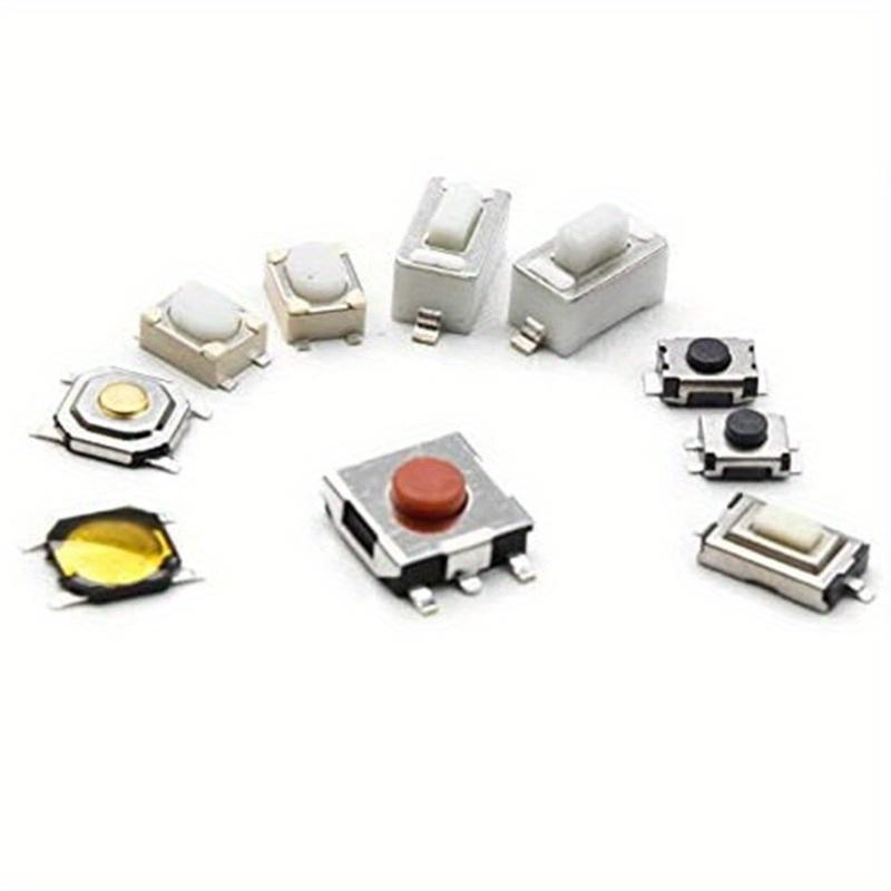 250Pcs 10 Types Tactile Push Button Switch Car Remote Control Keys Touch Microswitch
