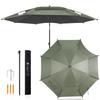 Fishing Parasol Wind Resistant Large Fishing Parasol Beach Parasol Fishing Umbrella Sun Shade with Tilt Function Lightweight Portable Vise Waterproof