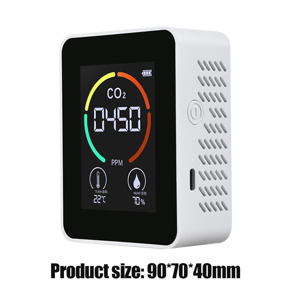 3 in 1 Carbon Dioxide Detector Semiconductor Sensor Air Quality Monitor Color Screen for Agricultural Production Greenhouse Tool