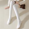 1 пара женских зимних теплых длинных носков однотонные утолщенные мягкие термочулки пушистые женские носки выше колена