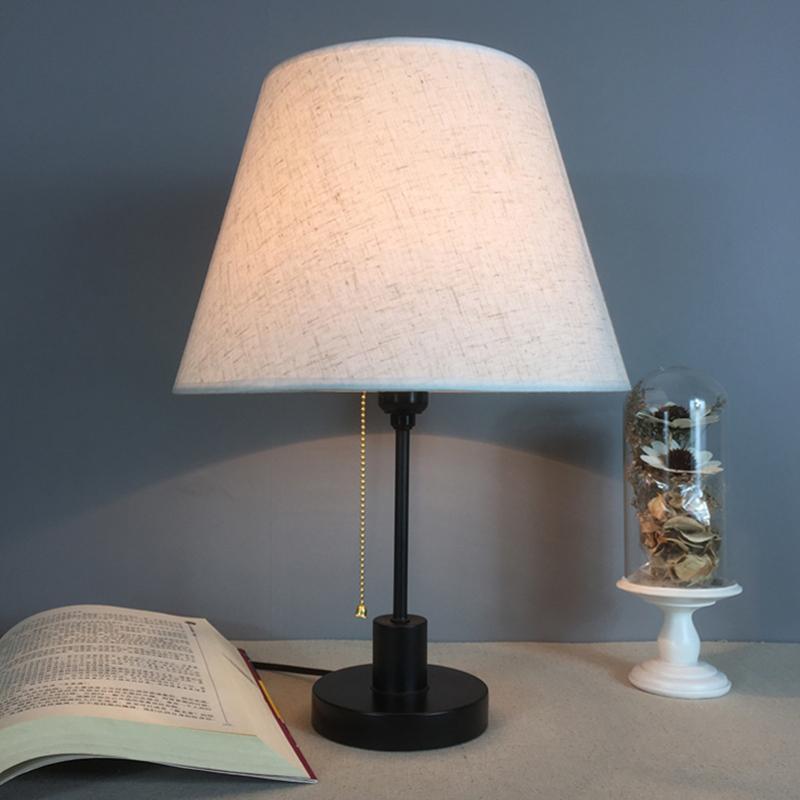 Абажур для настольной лампы в стиле ретро из льняной ткани, для спальни, прикроватной лампы, кабинета, гостиничной настенной лампы, абажур для напольной лампы, цоколь E27