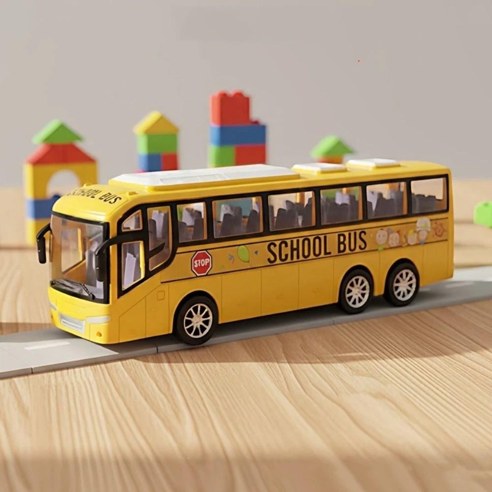 1/16 Scale School Bus Model Car Toys Yellow Color Inertia City Bus Toy Children Toy