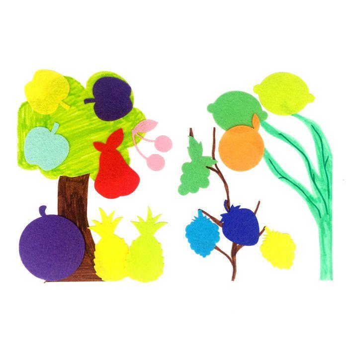 Gommette en feutrine adhésive Fruits et légumes 300 pièces