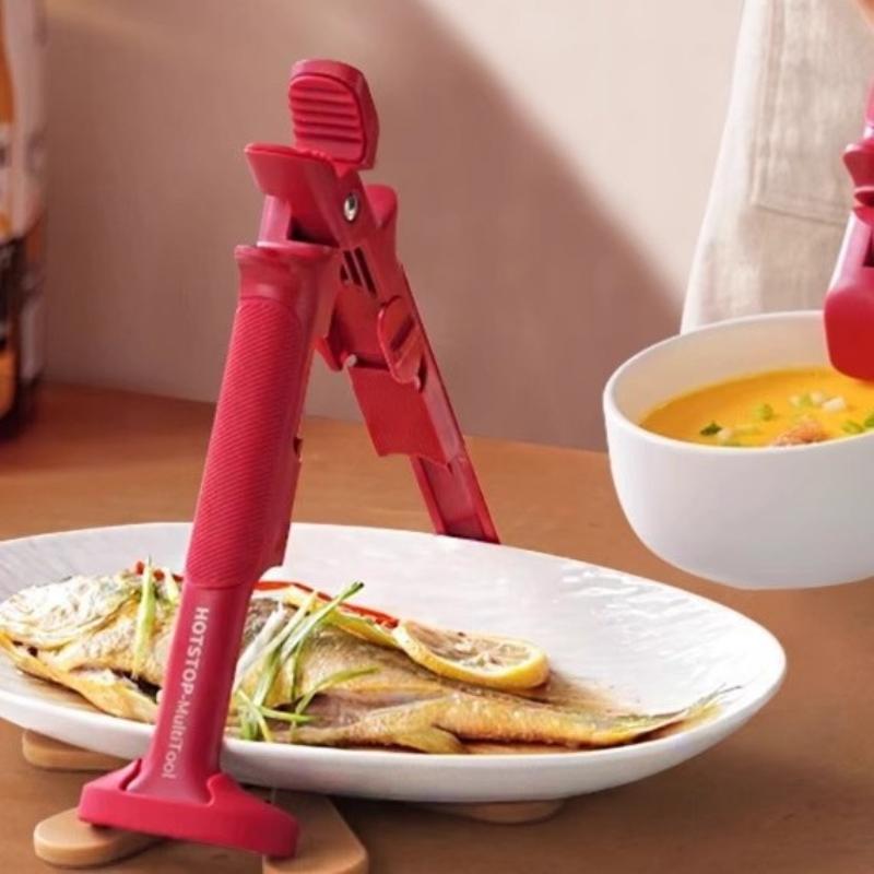 Силиконовый зажим для кухни, устойчивый к ожогам, тарелка, миска, тарелка, держатель для кастрюли, устойчивый к ожогам, зажим для подъема кухонных принадлежностей, гаджет