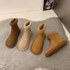 Suding Small Heater~ Retro Mori Cotton Shoes Women's Winter Velvet Warm Snow Boots Frosted Lamb Wool Short Boots