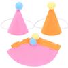 Colorful Dog Birthday Party Supplies Set with 12 Mini Hats and Elastic Ropes for Small to Medium Pets Cat Included