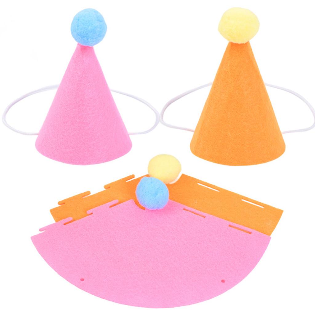 Colorful Dog Birthday Party Supplies Set with 12 Mini Hats and Elastic Ropes for Small to Medium Pets Cat Included