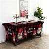 Christmas Print Milk Silk Stretch Tablecloth All-inclusive Elastic Outdoor Party Holiday Gathering