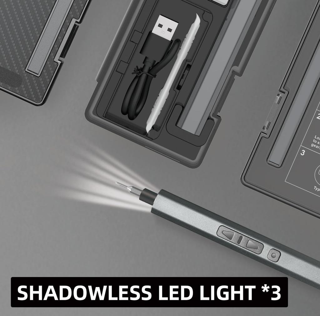 Galacok 30 In 1 Electric Screwdriver Set Precision Power Tool 2 Torque Settings with Magnetic Bit for Phone Watch Camera Glasses