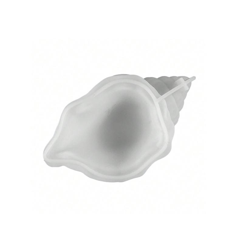 Handmade DIY Artworks Conch Shaped Epoxy Resin Mold Candle Silicone Mold Candle Jar Jewelry Display Plaster Crafts Decorative