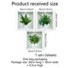 3D Three-Dimensional Potted Green Plant Wallpaper Triptych Living Room Porch Sofa Background Decorative Wall Stickers