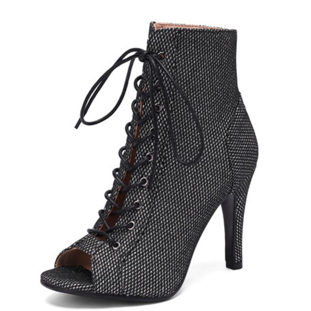 Элегантные женские вечерние ботильоны, сексуальные женские туфли на шпильке для латинских танцев, женские ботинки на высоком каблуке для латинских танцев, качественная обувь для бальных танцев
