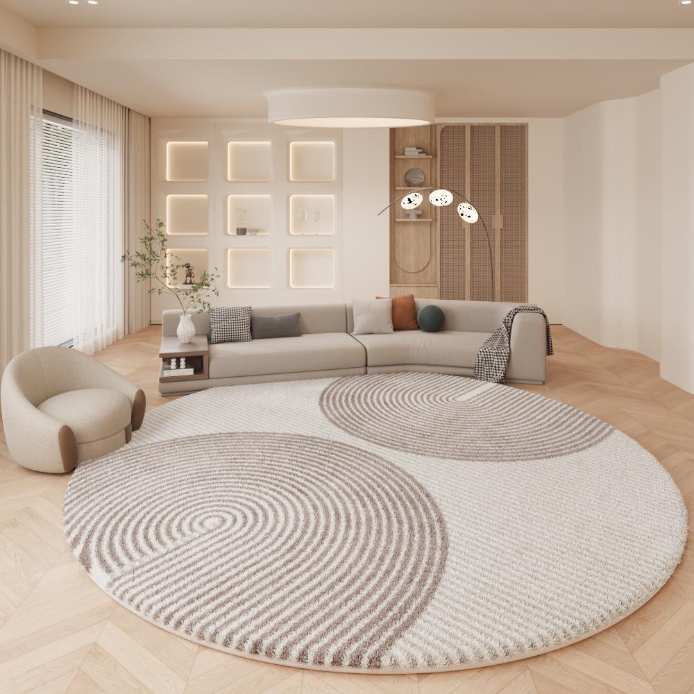 Nordic Simple Modern Round Carpet for Living Room, Study, or Bedroom