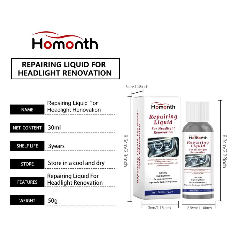 Automotive Headlight Polishing Fluid Restoration Kit Car Lens Long Lasting Protection for Truck Headlight Clarity